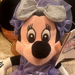 Disney World Sugar Plum Minnie  10" BEAN BAG STUFFED ANIMAL